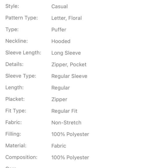 NWT Stylish Graphic Winter Puffer Jacket - Picture 15 of 16